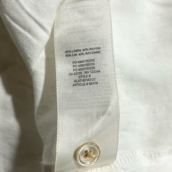 NEW Aritzia Linen Boyfriend Button-Up Dress Wilfred Free White S - Picture 8 of 8